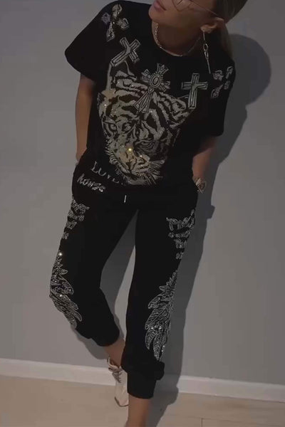 Mya  | Diamond Print Two-Piece Set