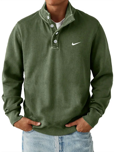 NK™ Classic Button Collar Sweatshirt