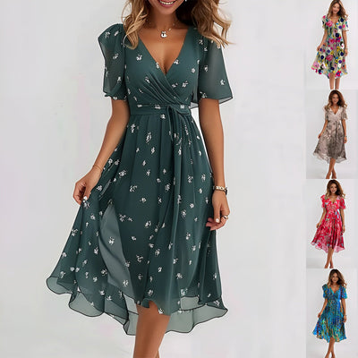 Isa | Elegant Short Sleeve Dress