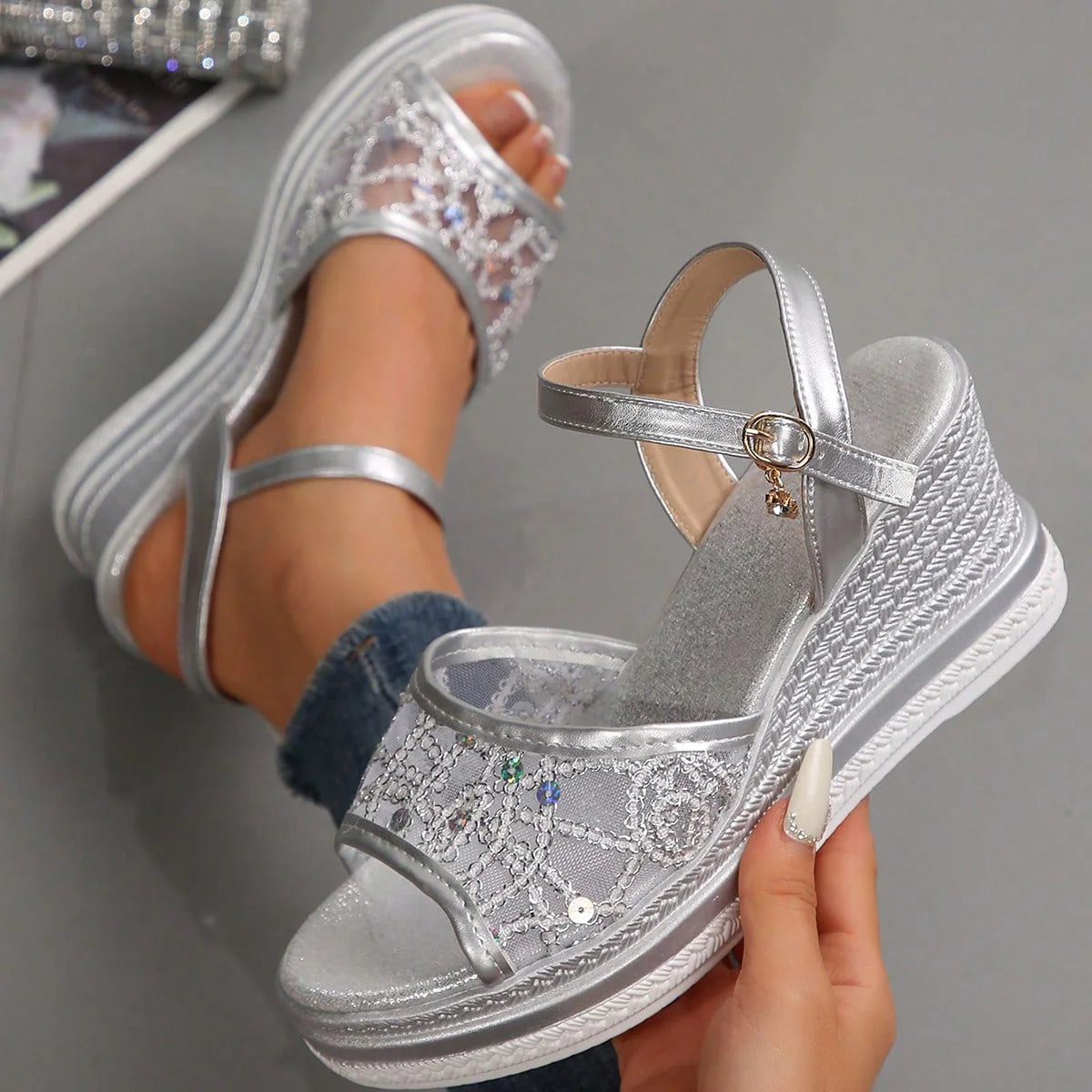 Regular Wedge Chunky Sandals