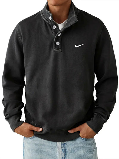 NK™ Classic Button Collar Sweatshirt