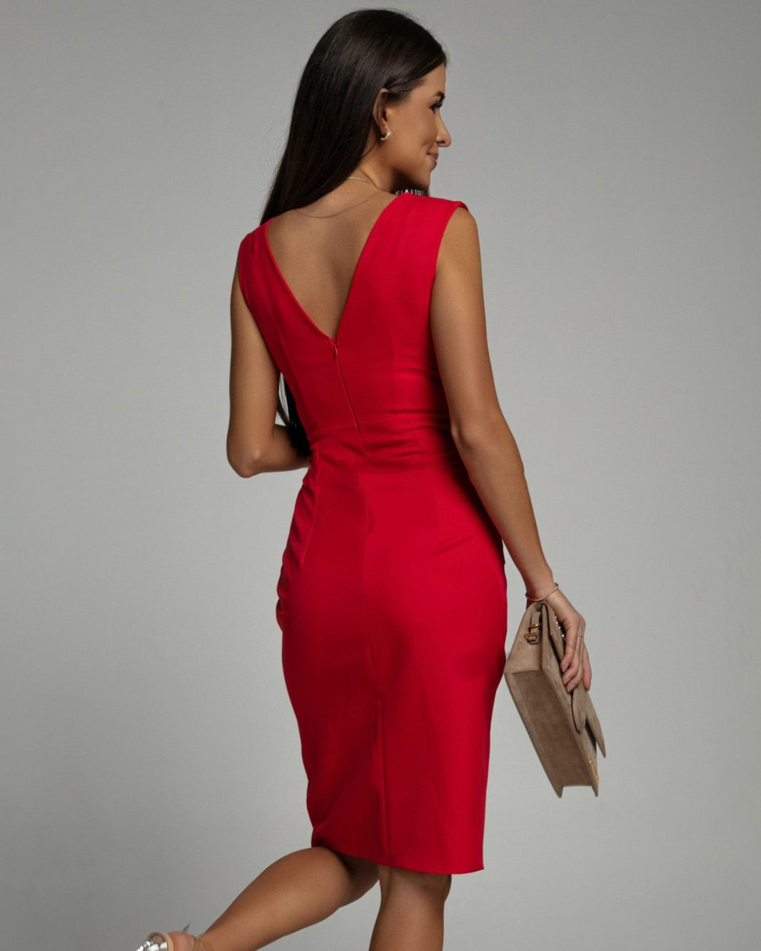 Luella | Elegant Slit V-Neck Dress