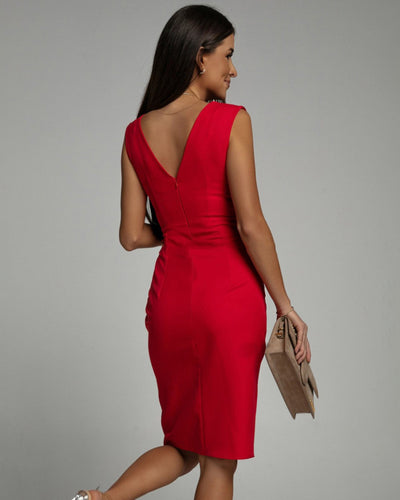 Luella | Elegant Slit V-Neck Dress