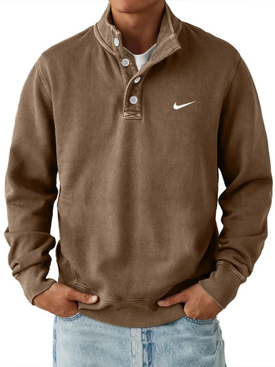 NK™ Classic Button Collar Sweatshirt