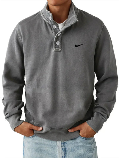 NK™ Classic Button Collar Sweatshirt