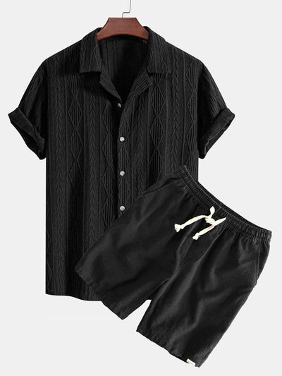 Shirt Set Jacquard & Linen Cotton