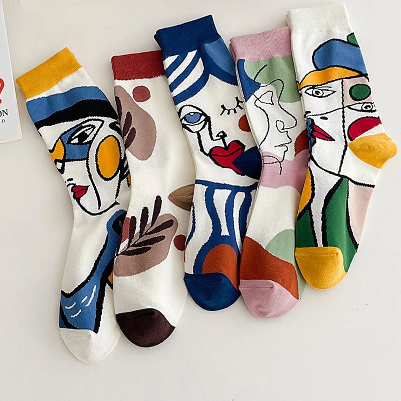 Abstract Casual Socks - 5Pack (Unisex)