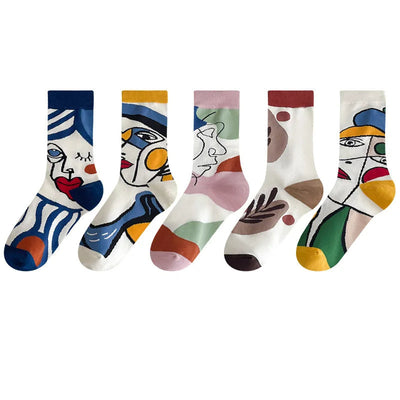 Abstract Casual Socks - 5Pack (Unisex)