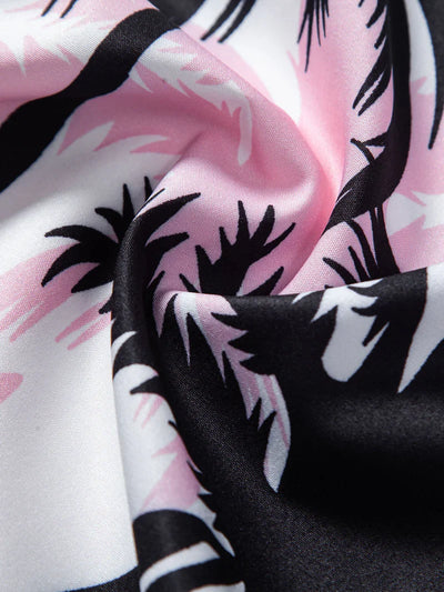 Palm Print Shirt & Swim Shorts
