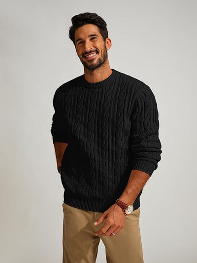 Men’s Cable Knit Pullover Sweater
