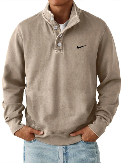 NK™ Classic Button Collar Sweatshirt