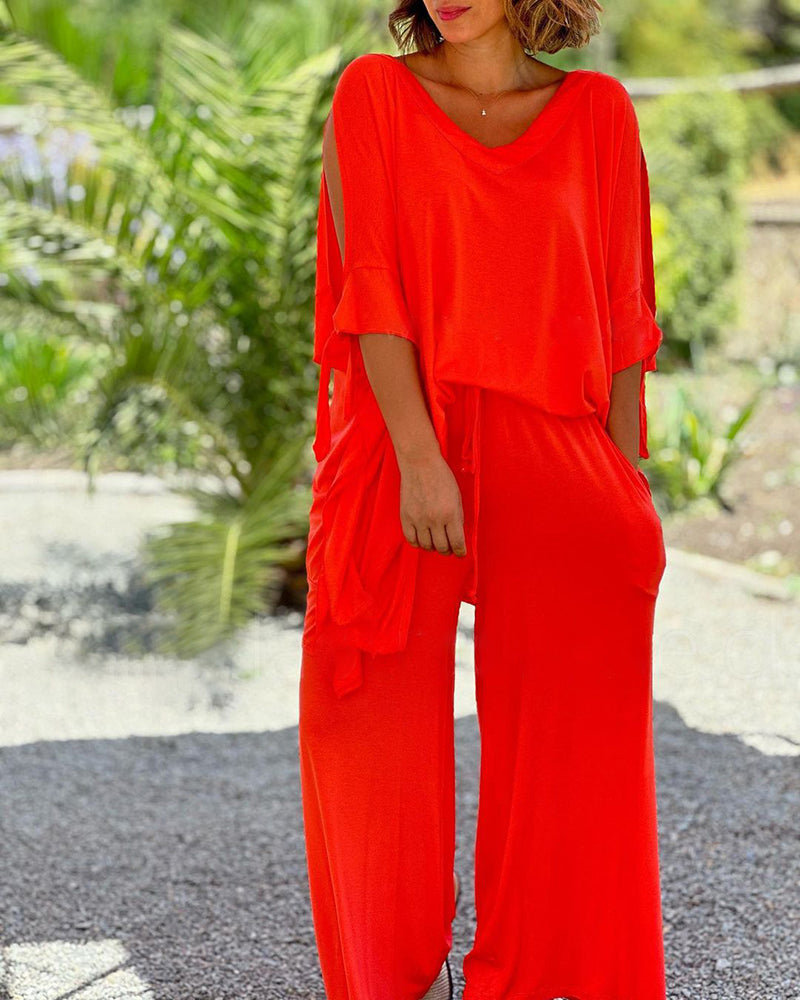 Kamiyah | V-Neck Lounge Set