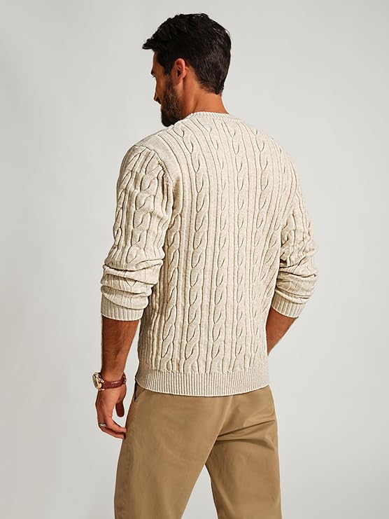 Men’s Cable Knit Pullover Sweater