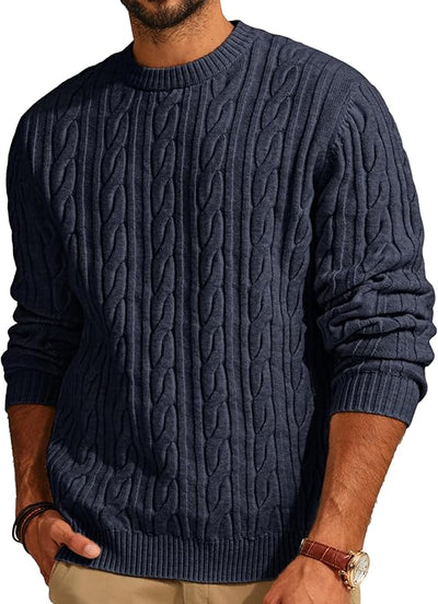 Men’s Cable Knit Pullover Sweater