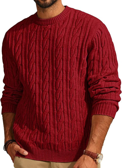 Men’s Cable Knit Pullover Sweater