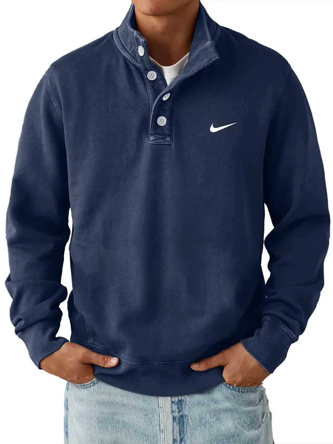 NK™ Classic Button Collar Sweatshirt