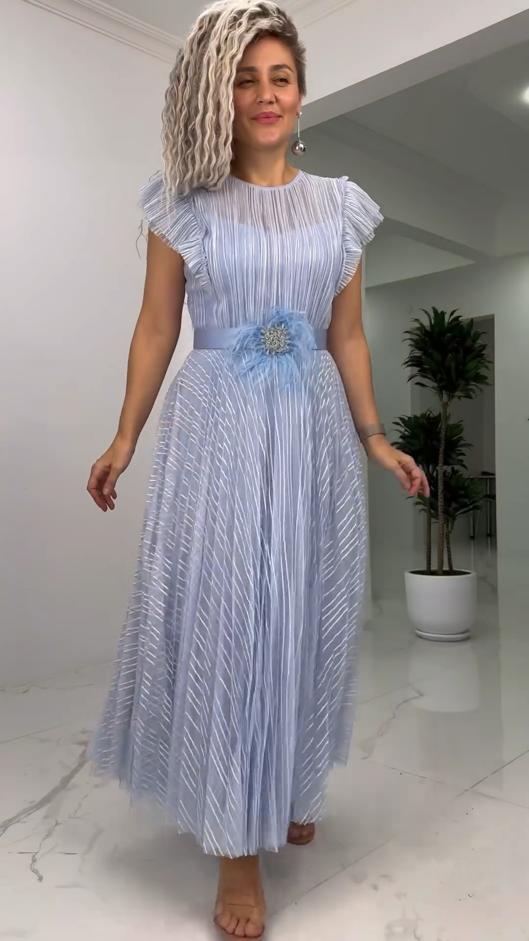 Amira | Elegant Chiffon Midi Dress