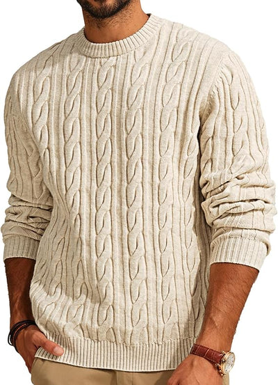 Men’s Cable Knit Pullover Sweater