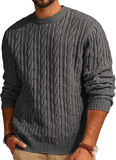 Men’s Cable Knit Pullover Sweater