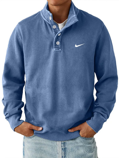 NK™ Classic Button Collar Sweatshirt
