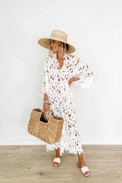 Grace | Floral Lace Embroided Dress