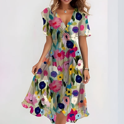 Isa | Elegant Short Sleeve Dress
