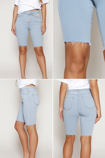 Olive | Cycling Short Jeans