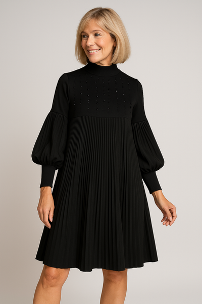 Sara | Plus Lantern Sleeve Dress