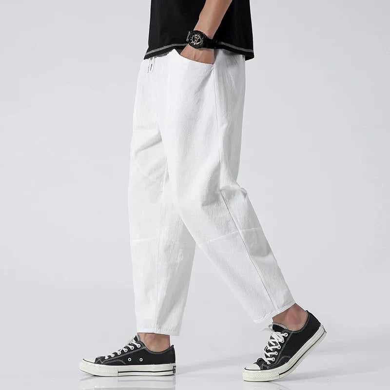 Lightweight  Cropped Cotton Pants