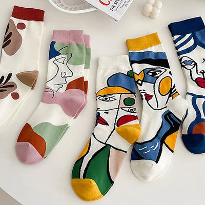 Abstract Casual Socks - 5Pack (Unisex)