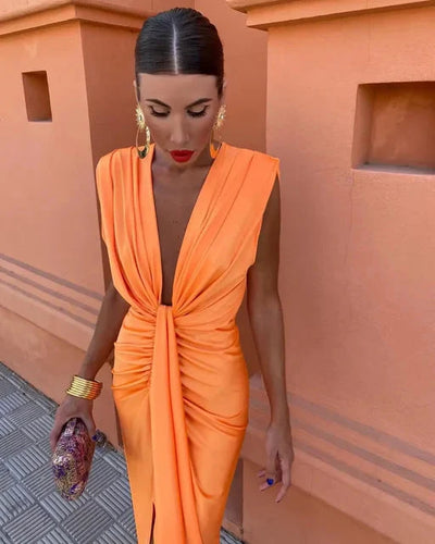 Party Dress With Deep Neckline