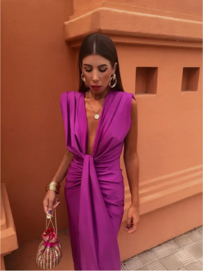 Party Dress With Deep Neckline
