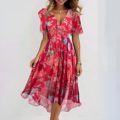 Isa | Elegant Short Sleeve Dress