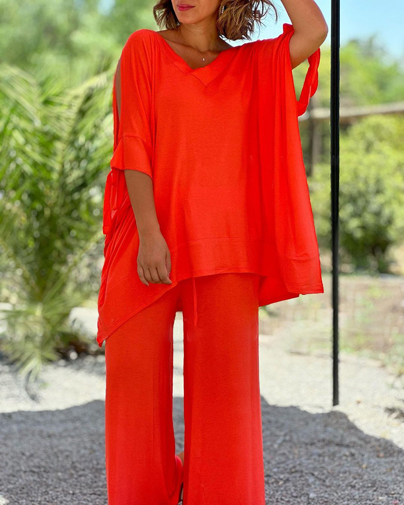 Kamiyah | V-Neck Lounge Set
