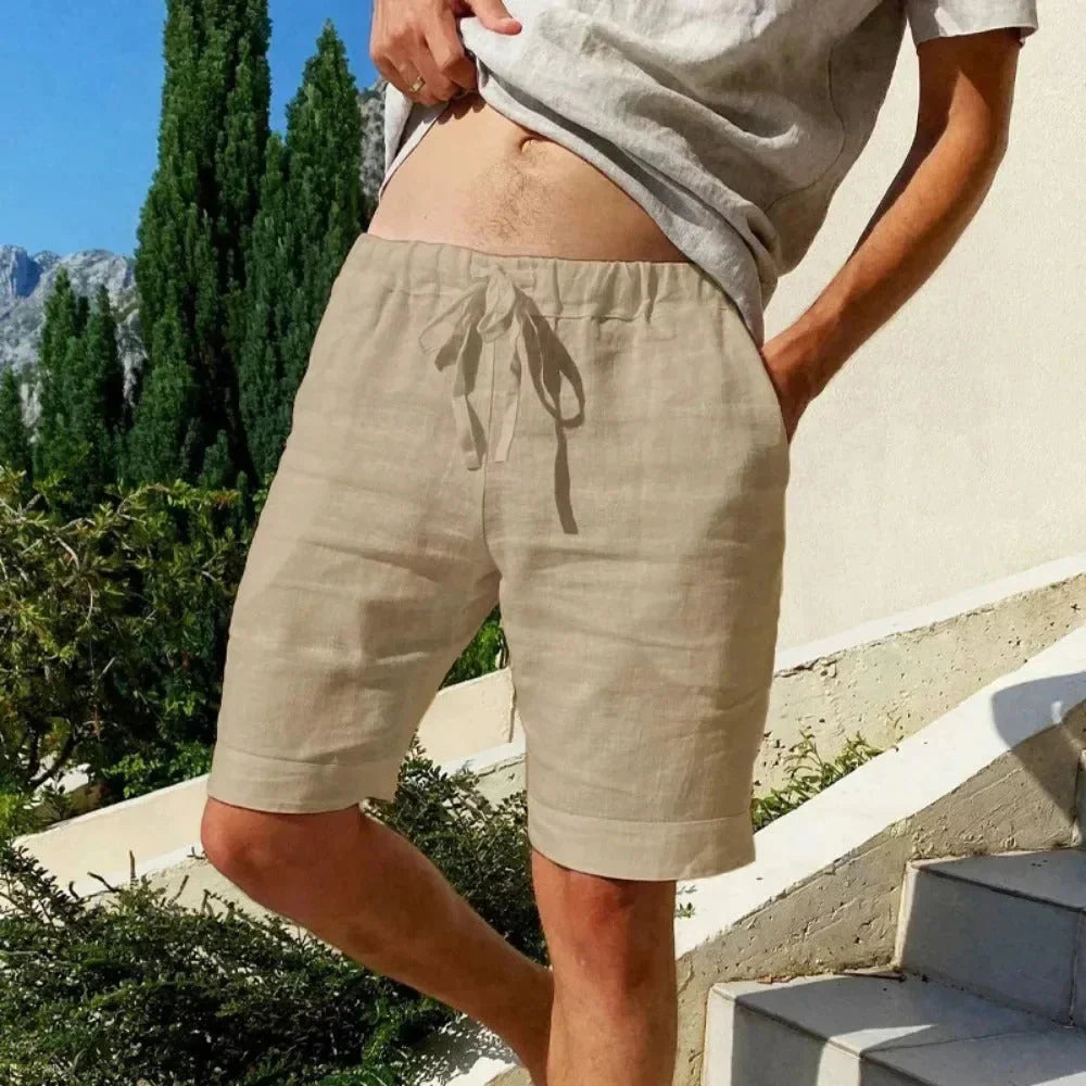 Breathable Cotton-Linen Shorts
