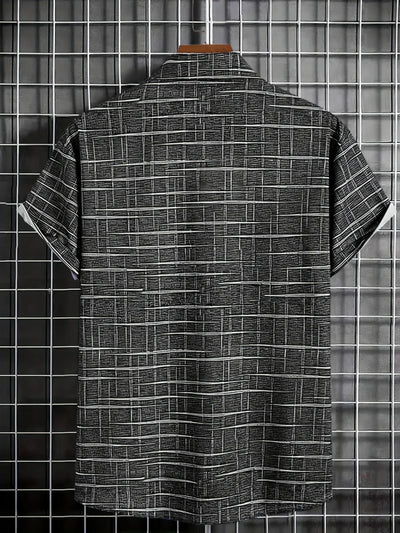 Haroyan - Stylish Plaid Stripe Pattern Shirt