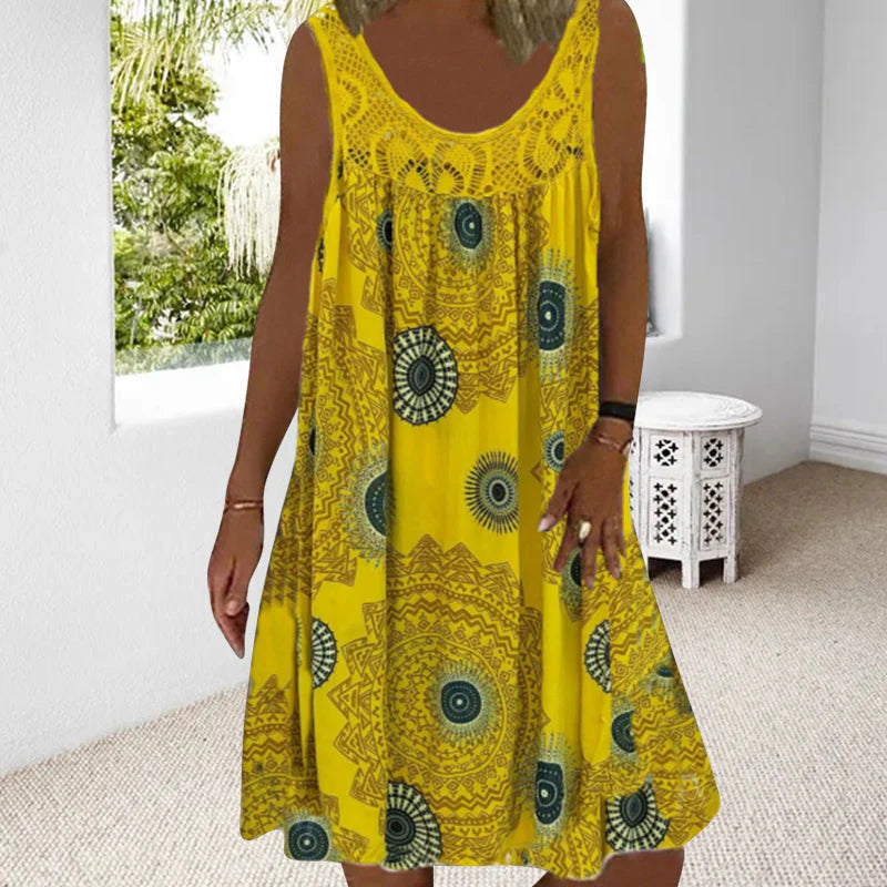 Casual Summer Sleeveless Dress With Print