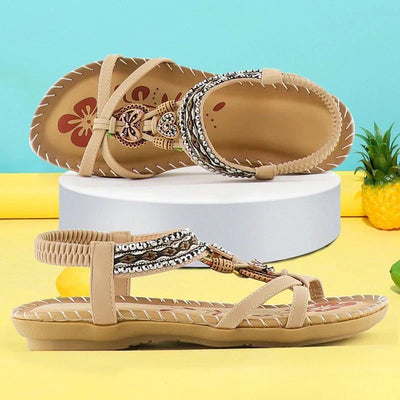 Beaded Slingback Sandals
